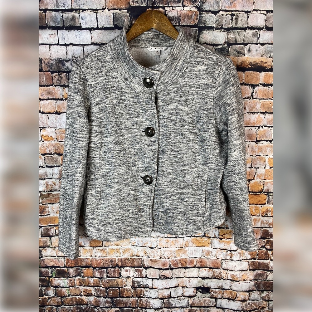 Cabi Gray Cropped Hourglass Jacket